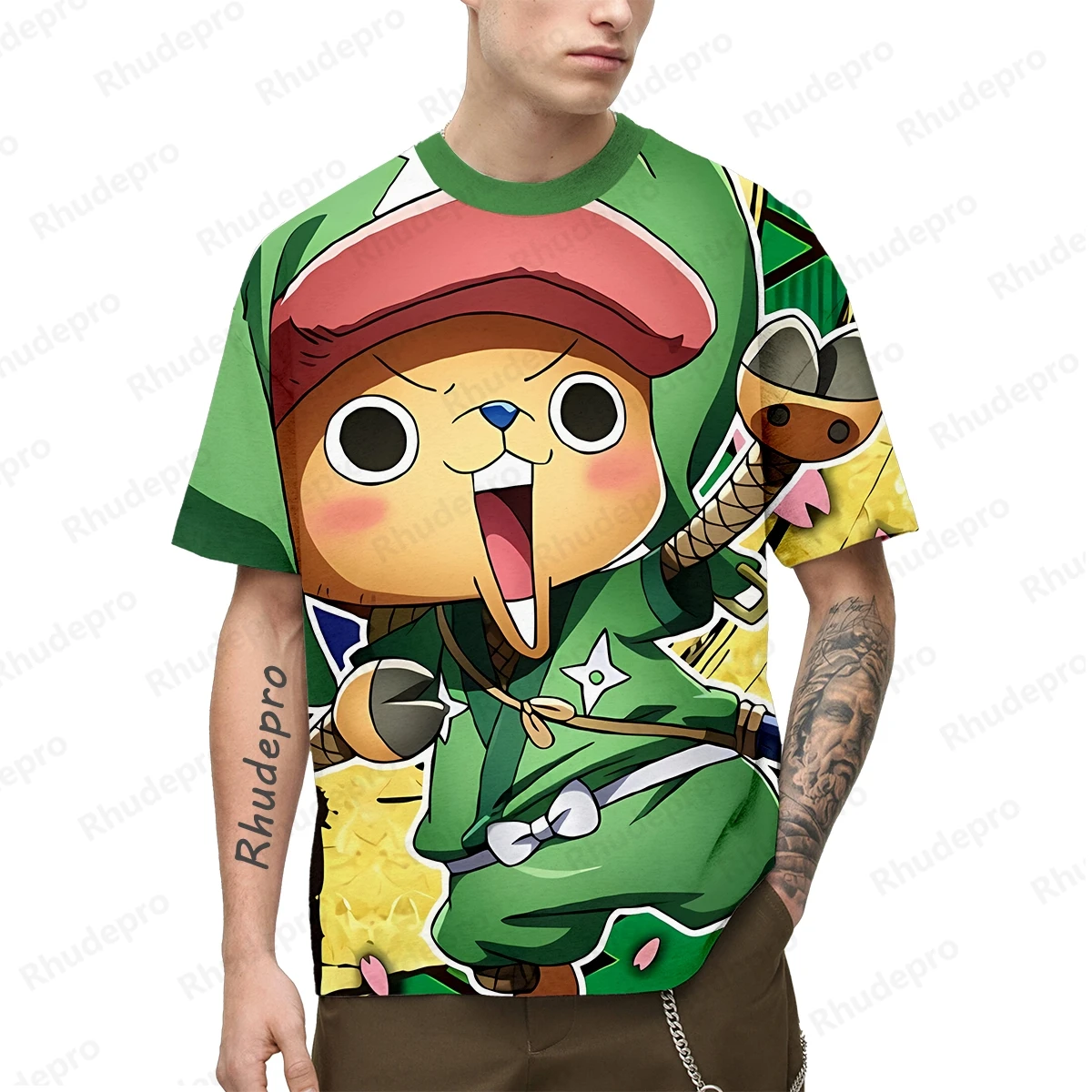 

2025-26, новинка лета, хит продаж, японская анимационная футболка с 3D принтом, мужская потертая футболка в стиле Харадзюку в стиле ретро, детская футболка с короткими рукавами