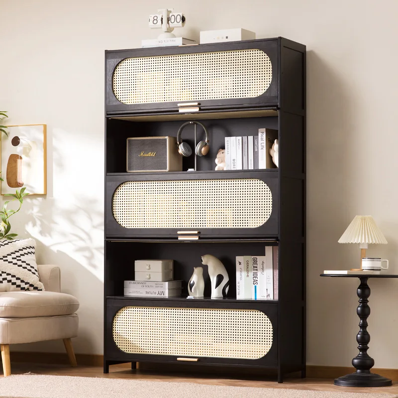 

Durable Bookcase living room 2024 new locker glass door display case modern simple multi-layer bookshelf storage locker