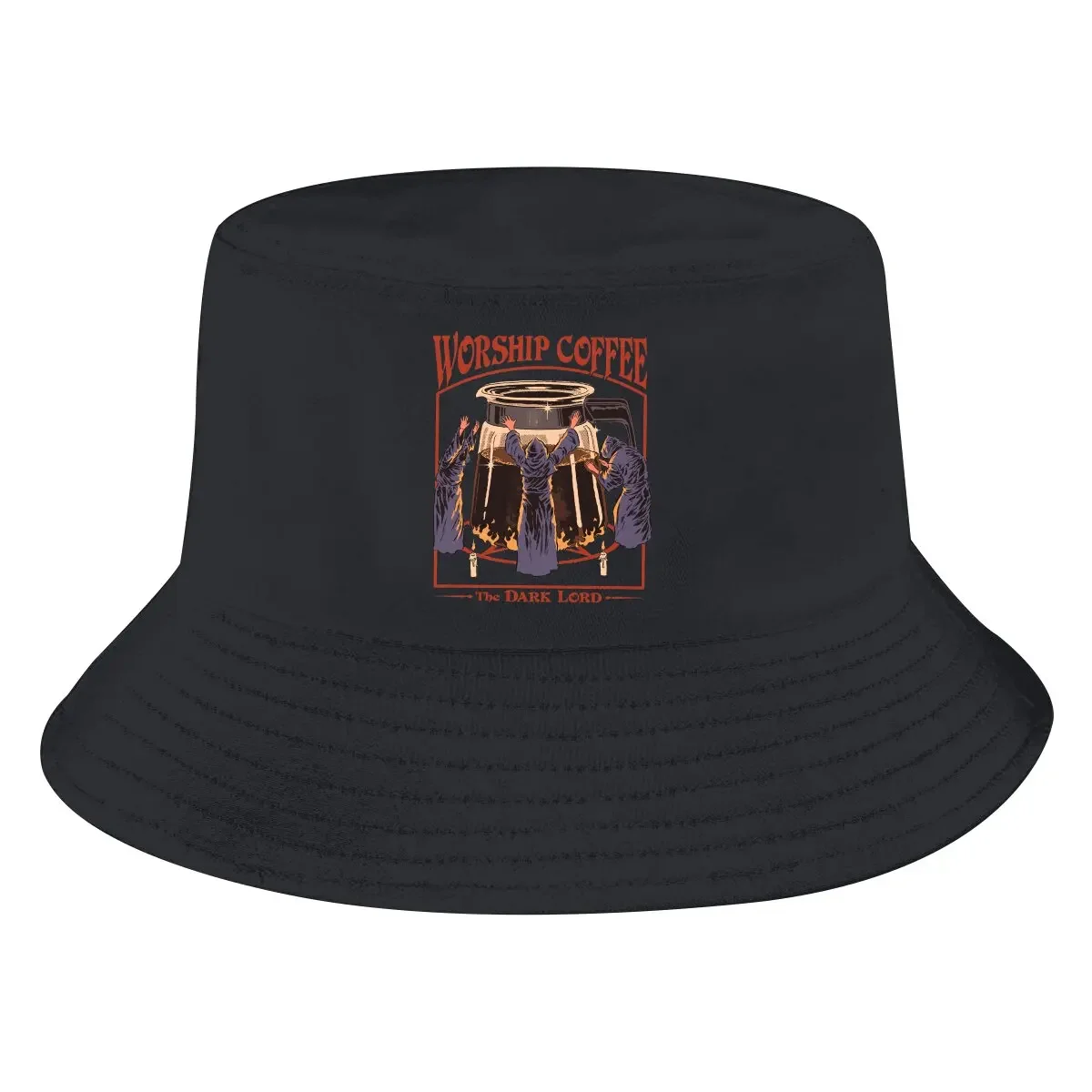 Baphomet Satan Lucifer Bucket Hat Worship Coffee Men's Women's Fisherman Cap Hip Hop Beach Sun Fishing Hats