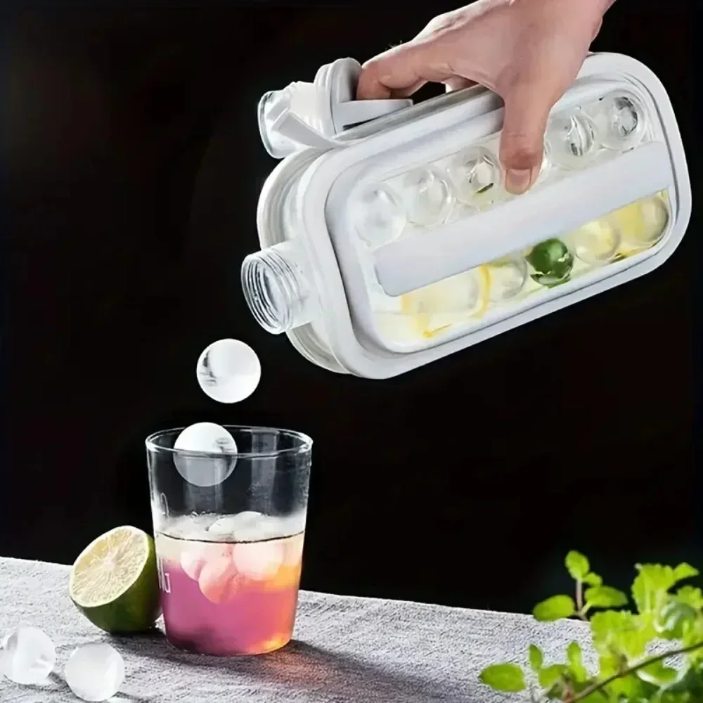 Tragbare 2-in-1 Klapp Eismaschine Wasser Flasche Kreative Eiswürfel Form Küche Bar Gadgets Eishockey Gitter, der Werkzeug Wasserkocher