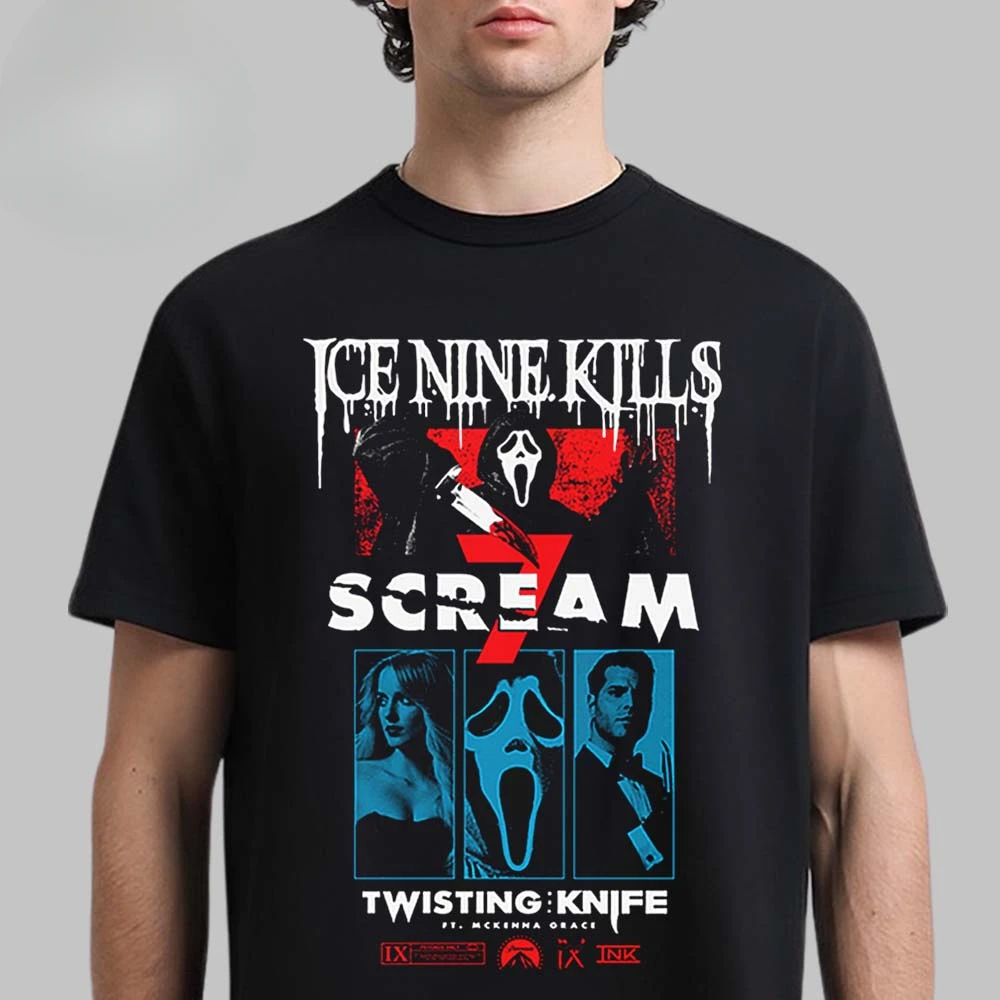 Retro Ice Nine Kills Cotton Band Shirt Unisex Summer Short Sleeve Fashion Brand Tee Luxury Casual Vintage T-shirt