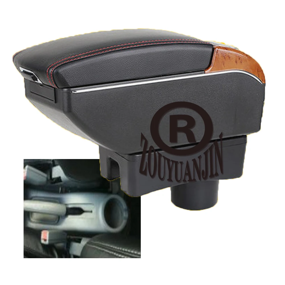 

For Hyundai Accent Tegas 2 Armrest Box Elbow Rest Center Console Storage with Phone Charging USB Interface Cup Holder