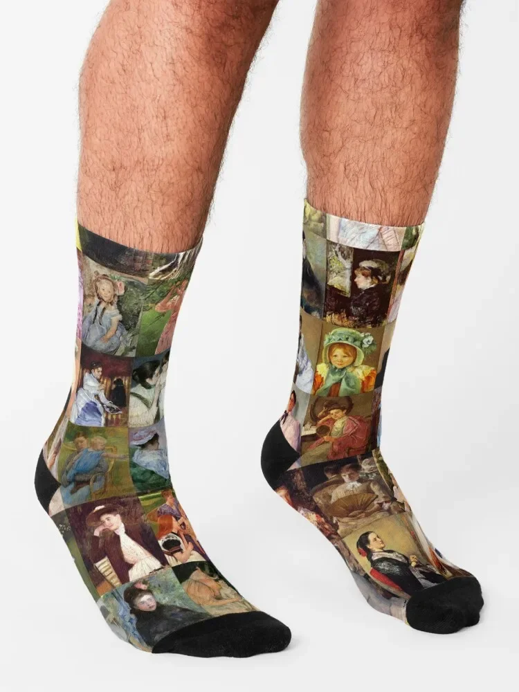 Calcetines para hombre y Mary Cassatt niña, medias de hip hop luxe, novedad