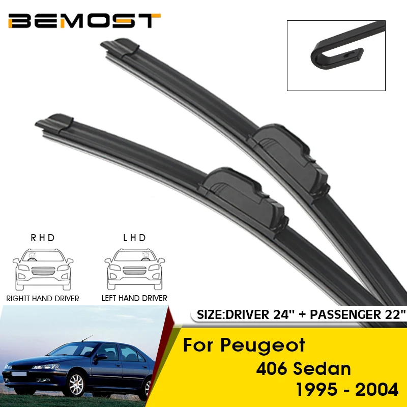 

Car Wiper Blades For Peugeot 406 Sedan 1995-2004 Windshield Windscreen Front Window Blades 24"+22" Car Accessories