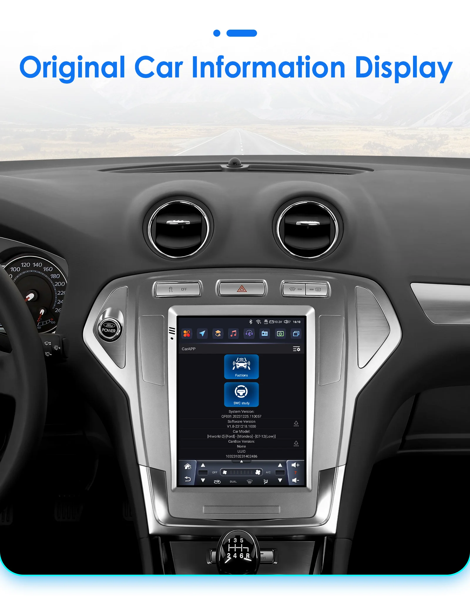 Android Car Radio for Ford Mondeo 4 Galaxy 2006 - 2010 Multimedia Stereo 9.7inch Vertical Screen Carplay Auto Android Headunit