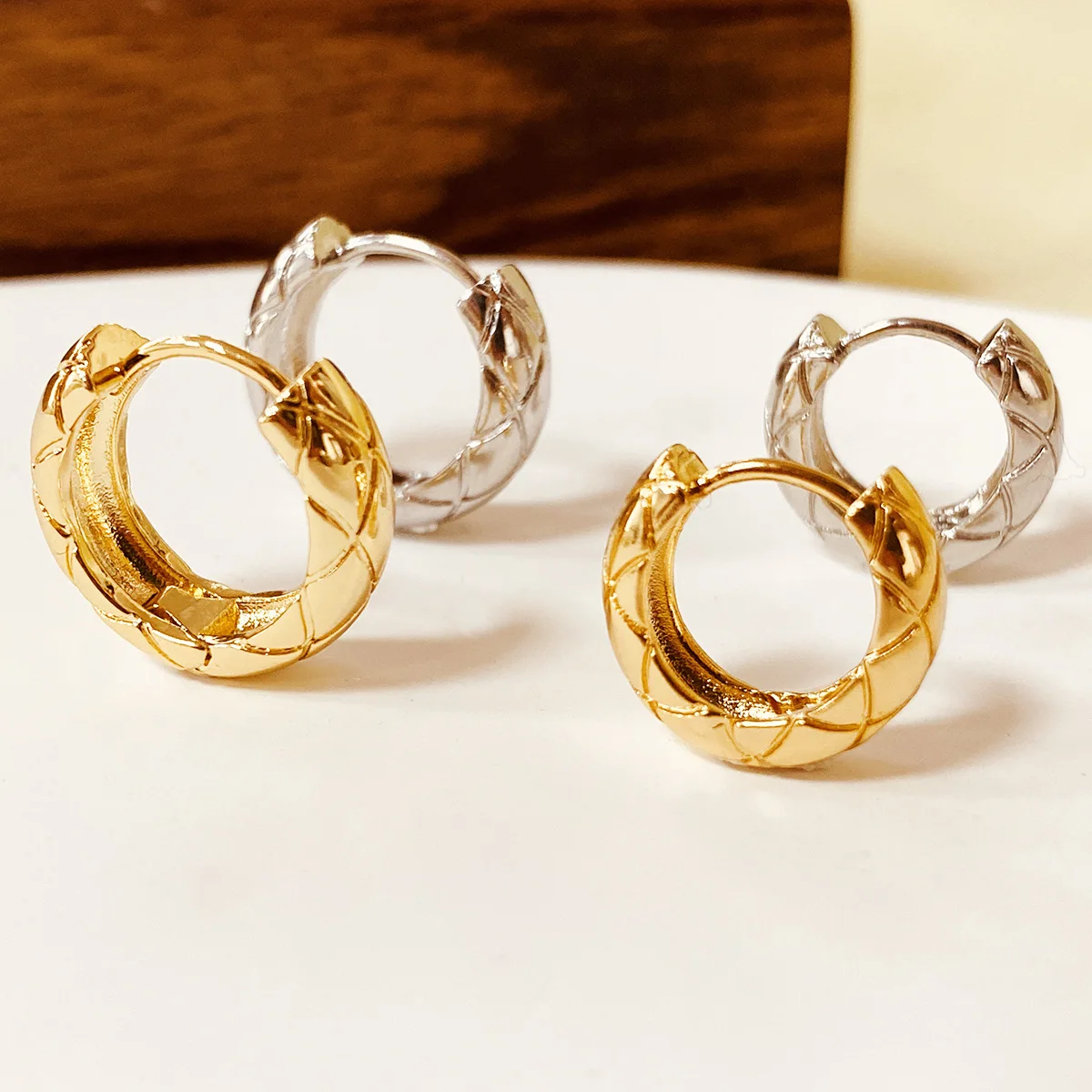 925 أقراط من الفضة الاسترليني مزاجه بسيط للنساء اكسسوارات مجوهرات الزفاف #3