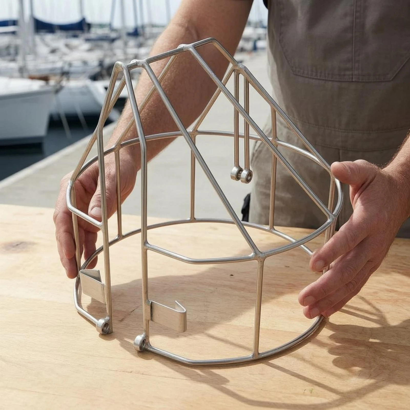 Outboard Propeller Guard 304 Stainless Steel Wire Cage Propeller Guard Marine Hardware Safeguarding Anti Entanglement