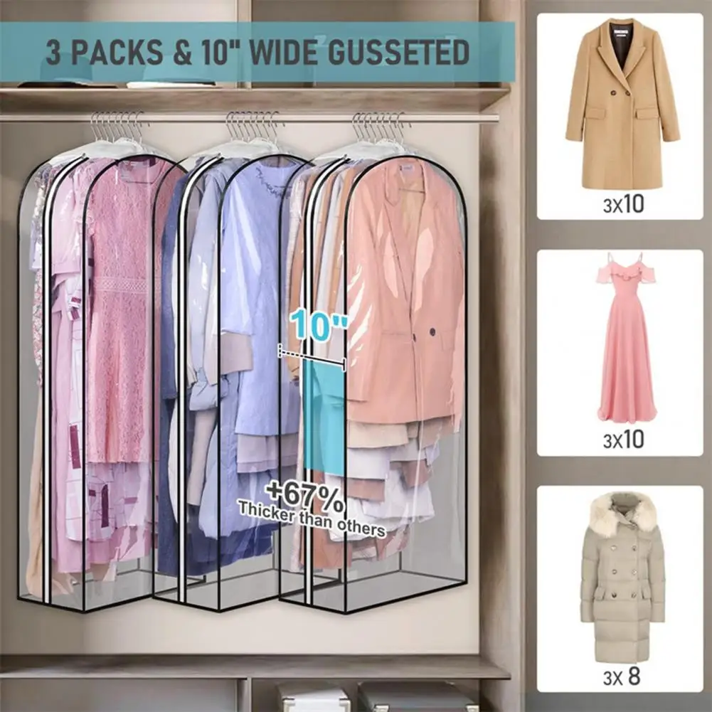 Dress Cover Space Saving Dress Bag Visible Design Storing  Useful Gown Long Dress Storage Bag Clothing Organizer