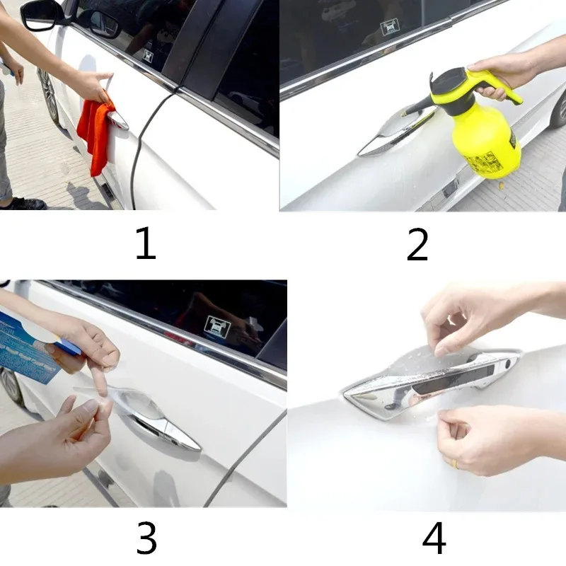 Car door handle stickers protector film 2021 auto accessories For Seat Leon Ibiza Ateca Sportcoupe Alhambra Exeo Altea Arona