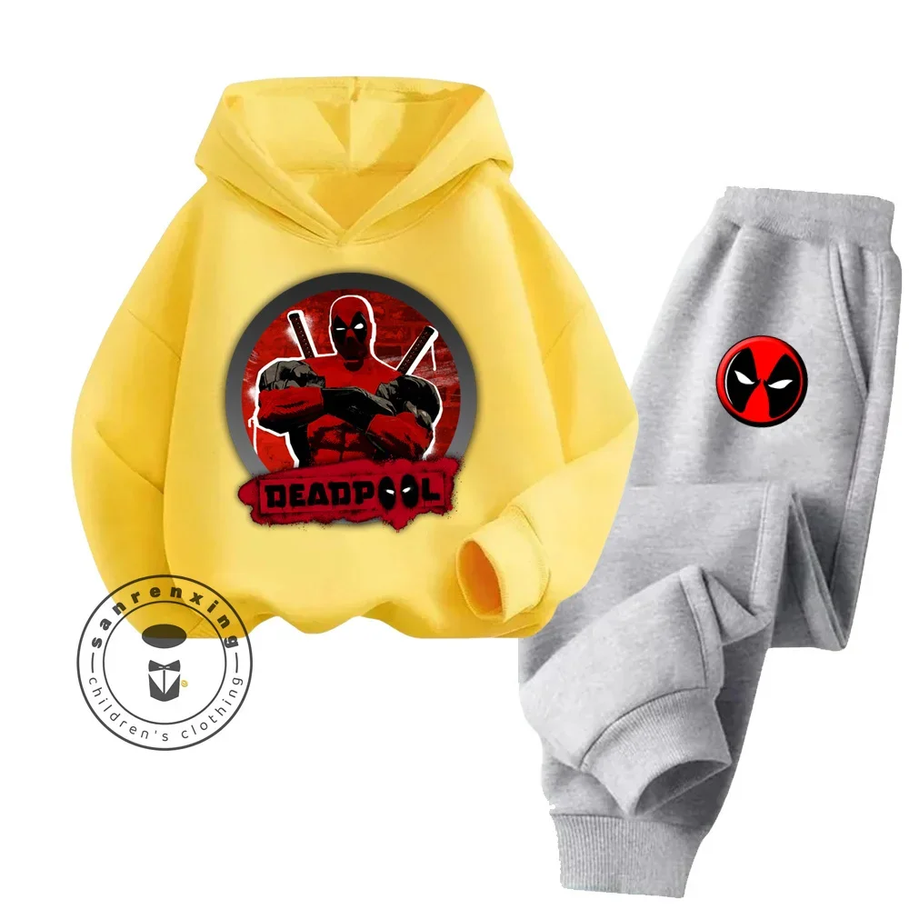 2024 Cartoon Deadpool Youth Popular Casual Fashion Spring and Autumn Boys and Girls New Fashion Daily Coat Hoodie Tracksuit