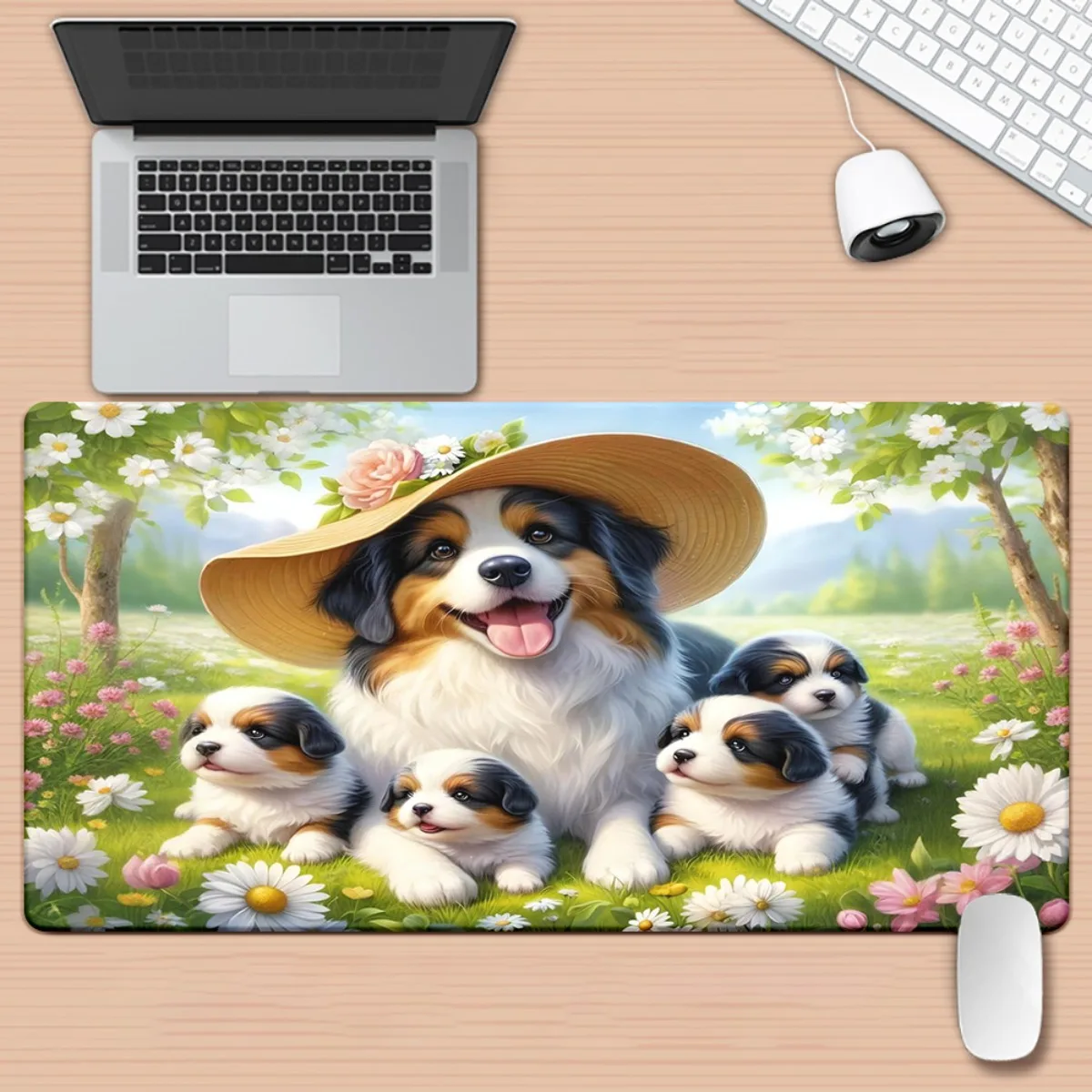 

Большой игровой коврик для мыши и клавиатуры, тканевая поверхность, нескользящая резиновая основа для ПК и ноутбука