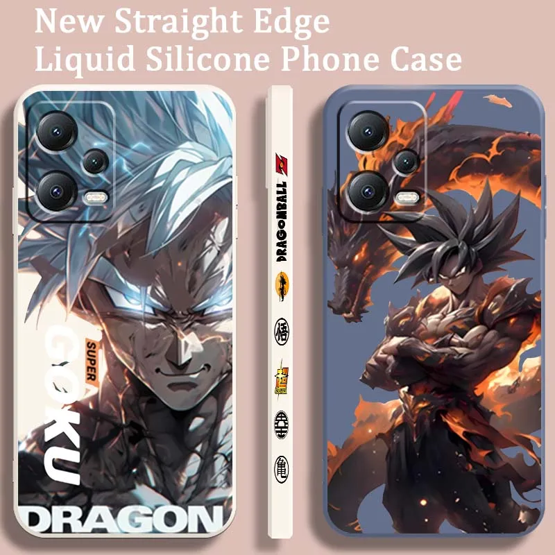 

Anime Cool D-Dragon Ball For Xiaomi Redmi Note 14 13 13R 12 12R 11 11E 11T 11S Pro Plus 5G Liquid Left Rope Phone Case