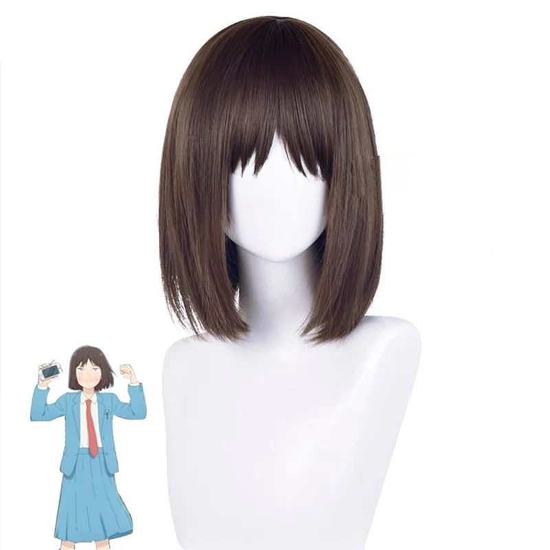 Iwamura Mitsumi Anime Rol Pruik Vrouw Dagelijkse Kleding Match Schattig Hoofddeksels Bob Kapsel Anime Skip en Loafer Heroine Cos Kort haar