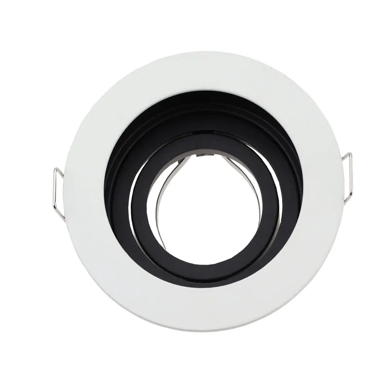 Commercial GU10 MR16 GU5.3 Recessed Ceiling Downlight Housing Fixture Round Square White Black  Color Decorate Home Office Hotel