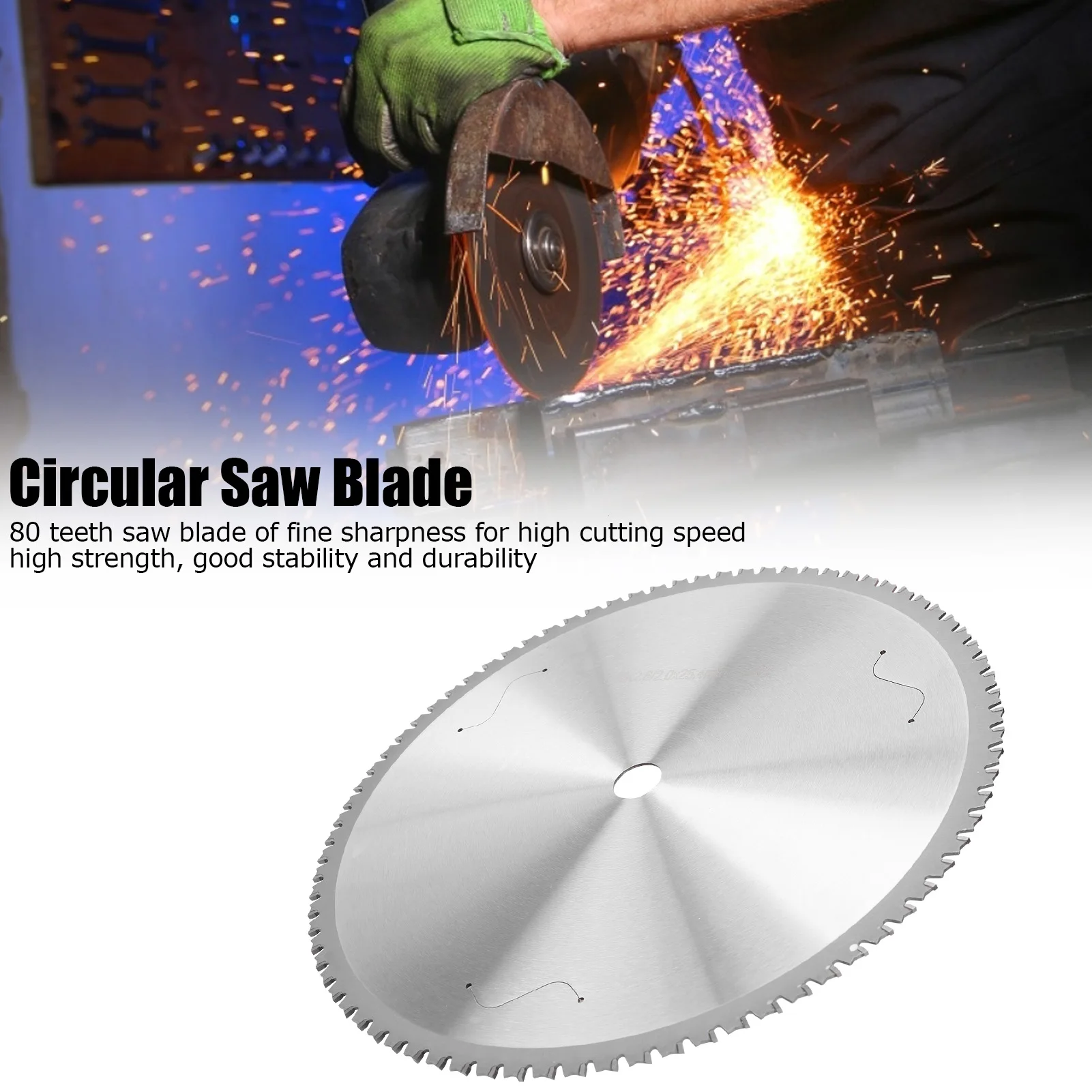Circular Cutting Blade Circular Saw Blade Metal Cutting Disc 80T High‑Speed Steel 355 x 2.6 x 2.0 x 25.4mm Metal Cutting Disc