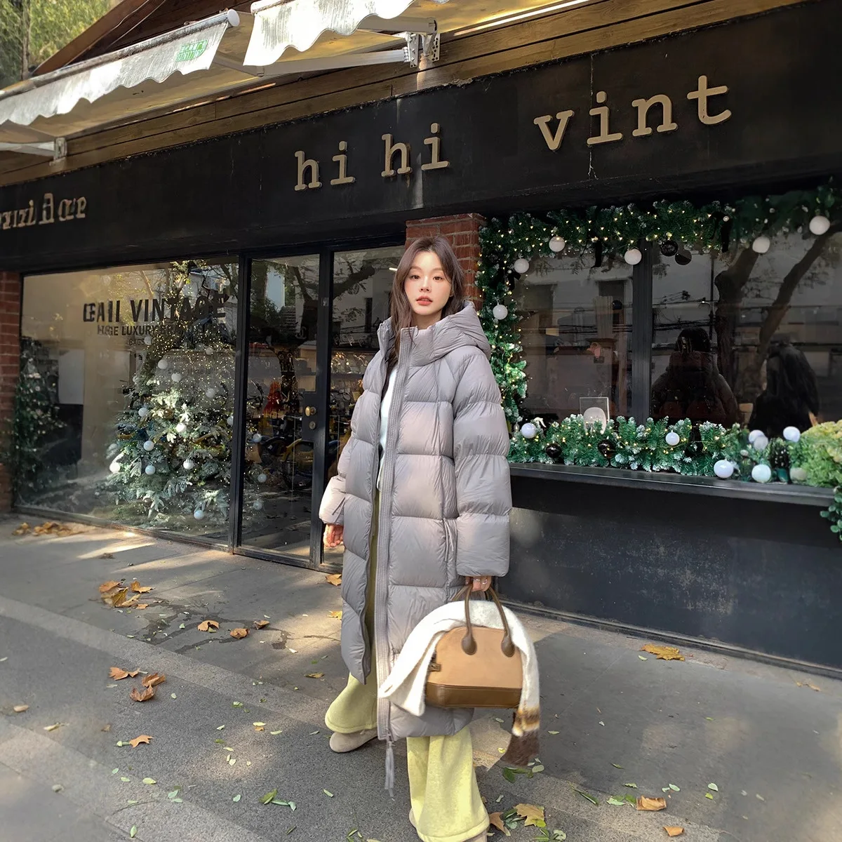 Long Women Parkas Coat Hooded Overcoats Solid Zipper Long Sleeves Full Sleeve Looose Thick Casual Office Lady 2025 Autumn Winter