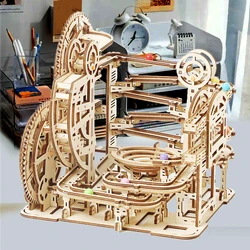 3d Wooden Puzzle Building Model Kits Marble Runs Mechanical Puzzles Self Assembly Toy STEAM Educational Toys for Kids Adult Gift