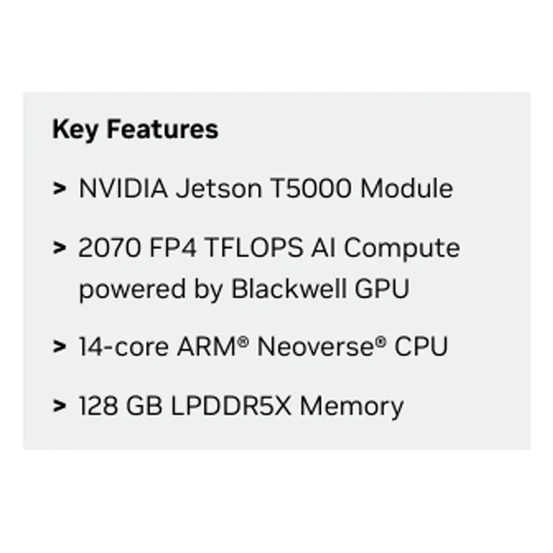NVIDIA Jetson Thor: Blackwell AI SoM w/2070 TFLOPS, 128GB RAM & 14-Core CPU for Robotics