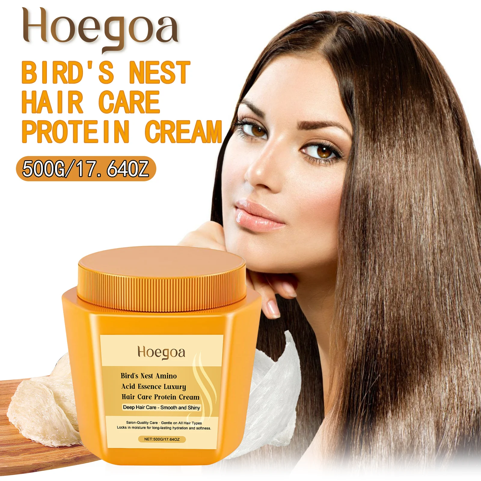 

500 г протеиновый крем для волос, аминокислота и птичье гнездо, маска для глубокого кондиционирования, ремонт поврежденных сухих вьющихся волос, кератиновая маска для волос