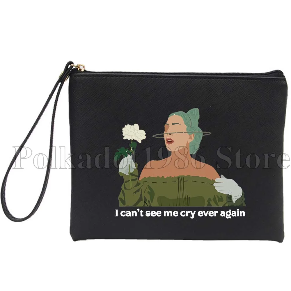 Singer Lady Gaga Monsters Joanne World Tour Fan regalos bolsa de cuero PU bolsa de cosméticos bolsas de maquillaje bolsa de almacenamiento de artículos de tocador impermeable