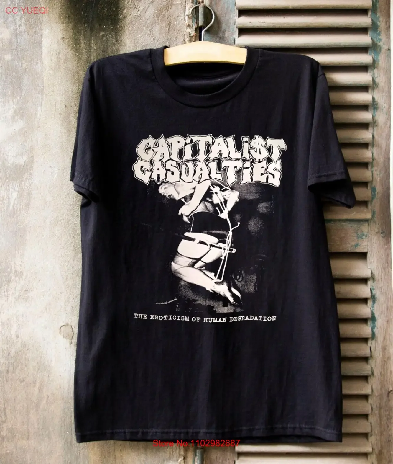 Редкая футболка CAPITALIST CASUALTIES, черная, размеры от S до 5XL, BT215, винтажная, слегка универсальная, стильная, растянутая, удобная