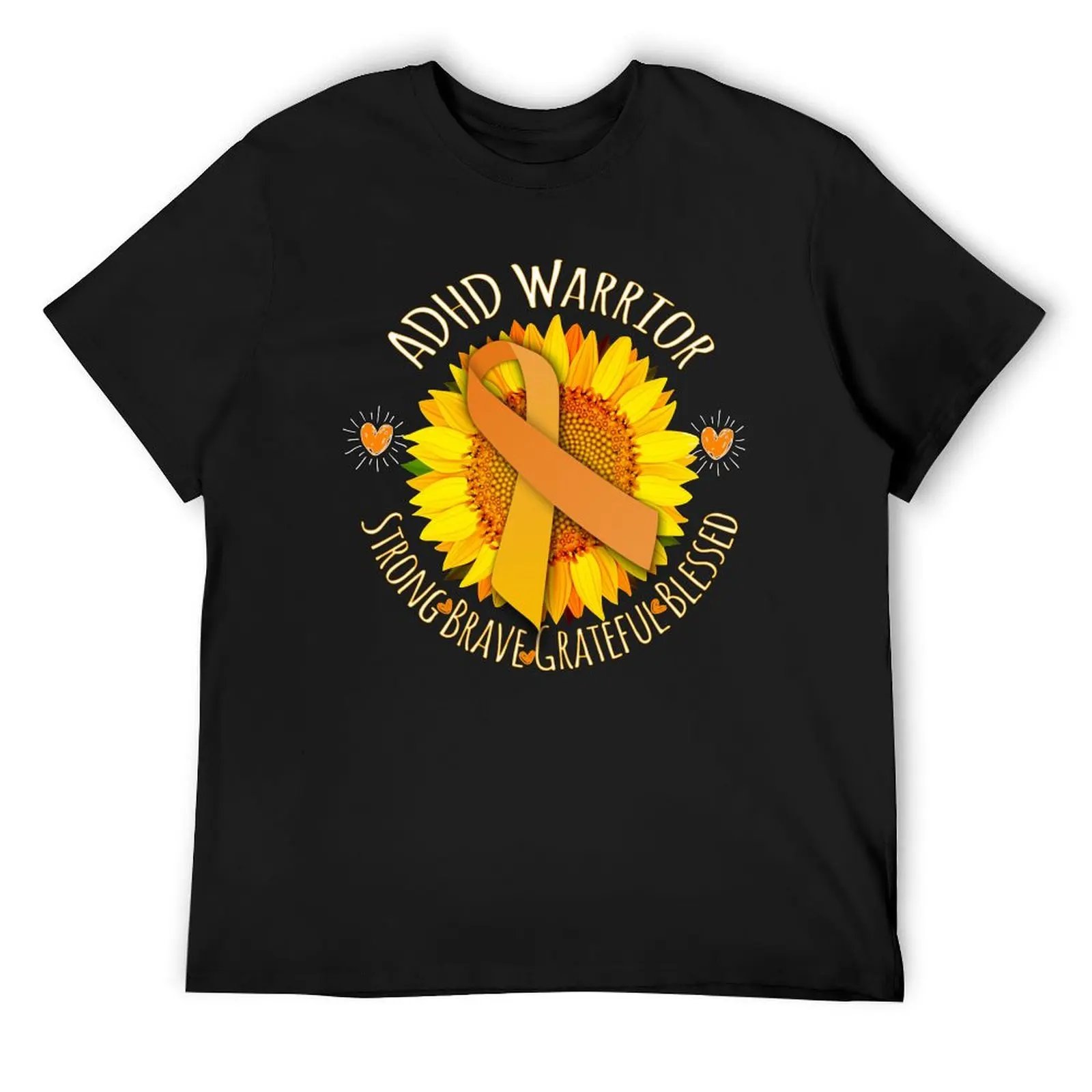 

ADHD Awareness Support ADD Attention Disorder Mom Dad Sunflower Gifts T-Shirt anime clothes summer clothes outfits for men