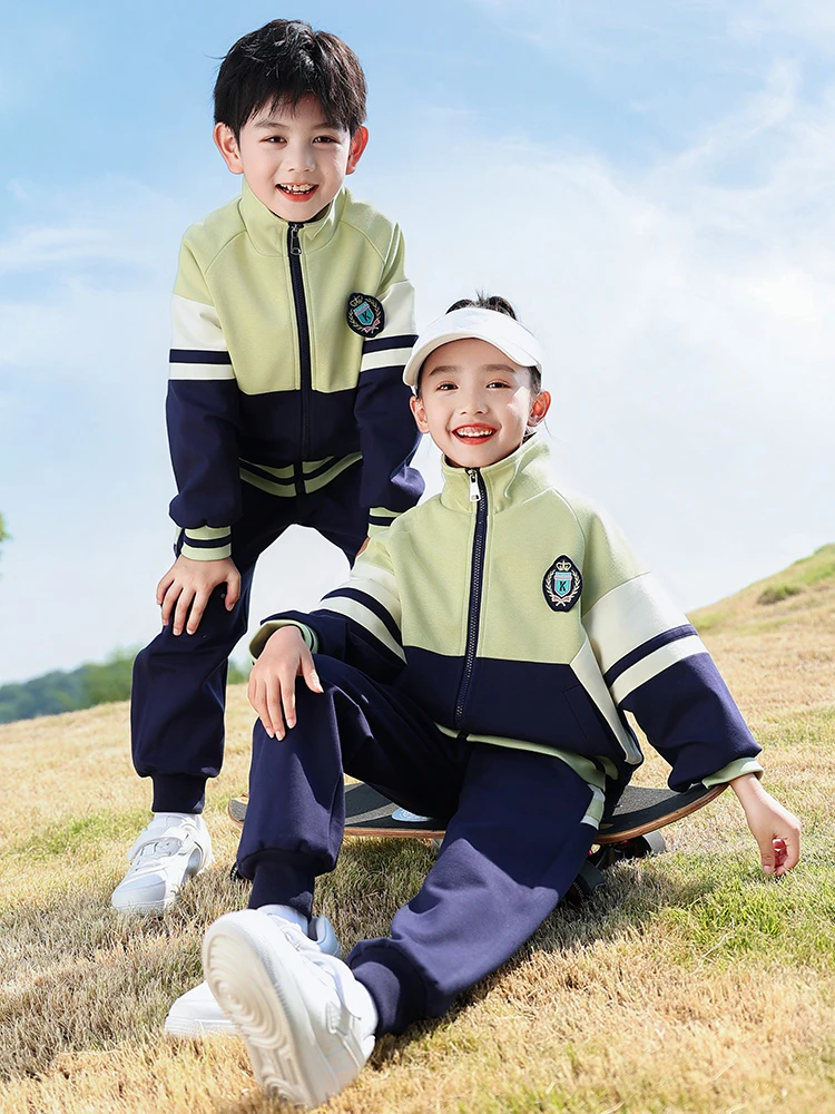 

School Uniform Set Three Piece Jacket for Primary School Children Winter Class Uniform Kindergarten Garden College Style