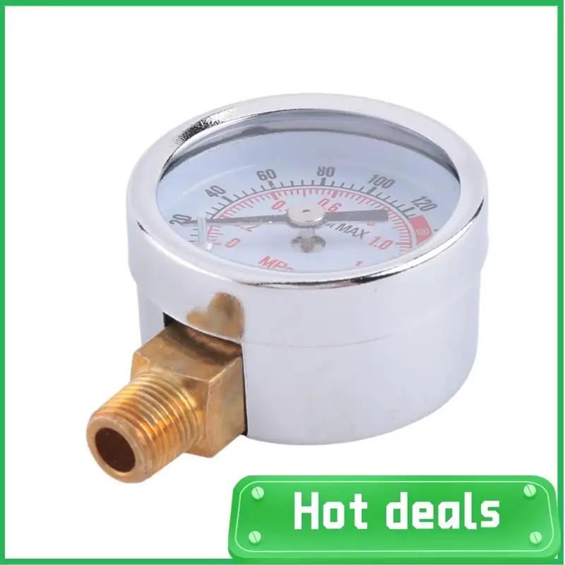 

AC62-4PCS 0-200 Psi Air Pressure Gauge 1/8In Male NPT Connection Air Gauge Lower Side Mount 1.57In Dial Air Compressor Gauge Sil
