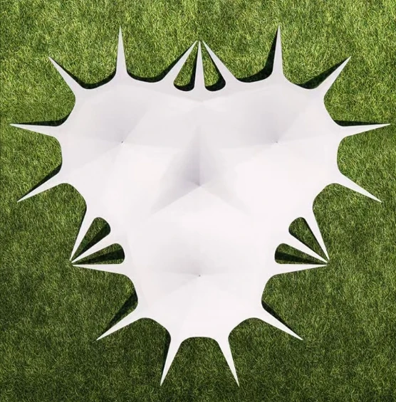 Custom Star-shaped Aluminum Frame Advertising Tent with Waterproof Oxford Fabric Canopy for Outdoor Events and Beach Shade