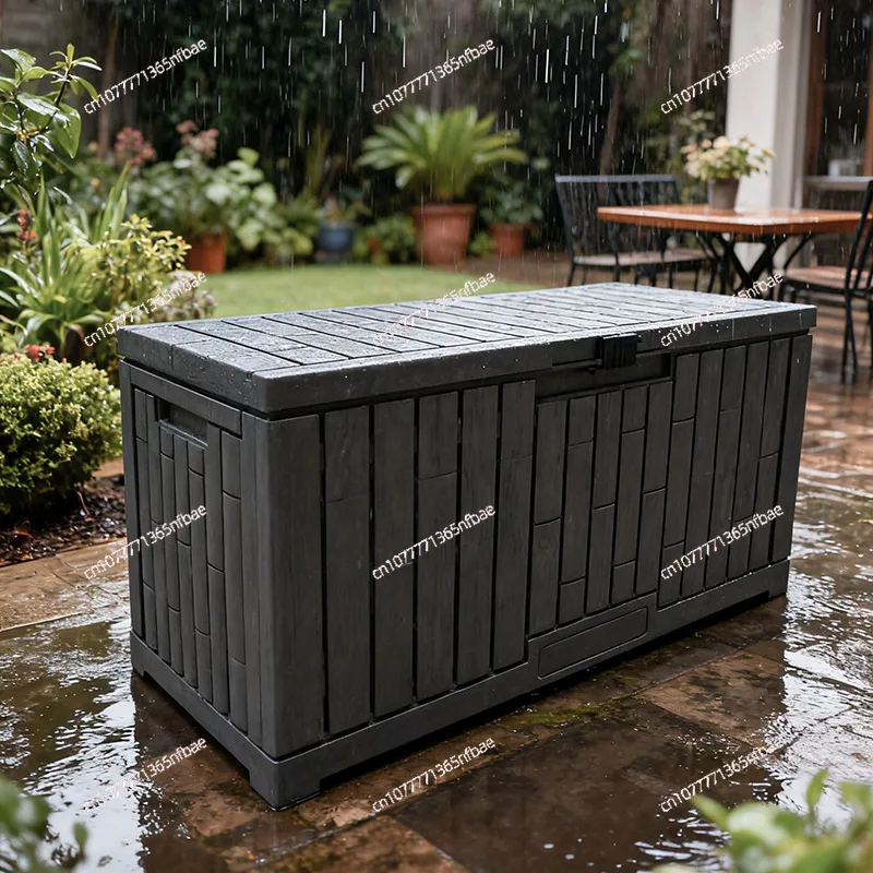 Outdoor Waterproof Dustproof Storage Box Patio Garden Camping Organizer Tool Deck Storage Bin Pool Side Weatherproof Container