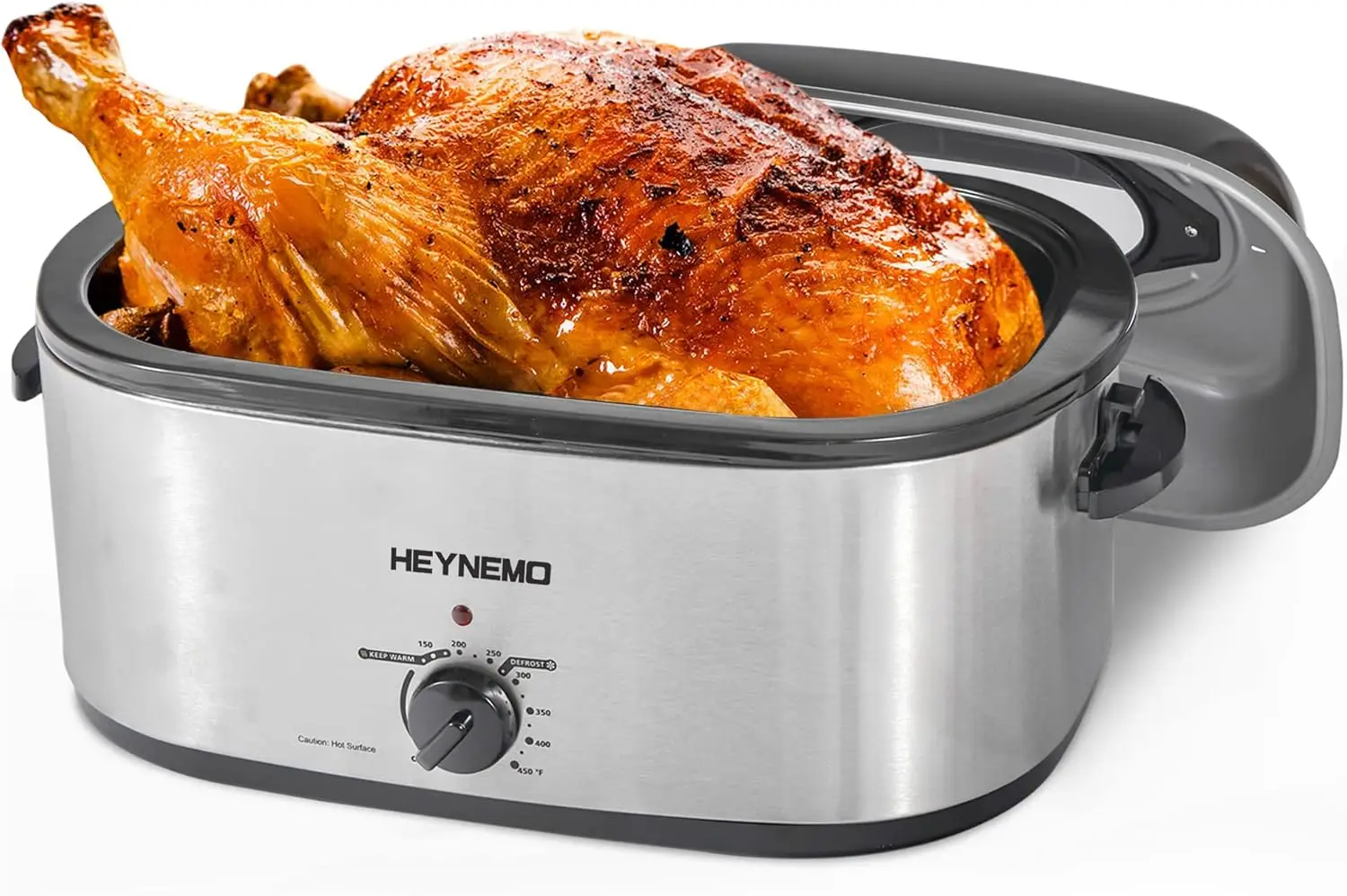 

Electric Roaster Oven 26 Quart, Electric Turkey Roaster with Viewing & Self-basting Lid, Large Roaster Pan with Defrost