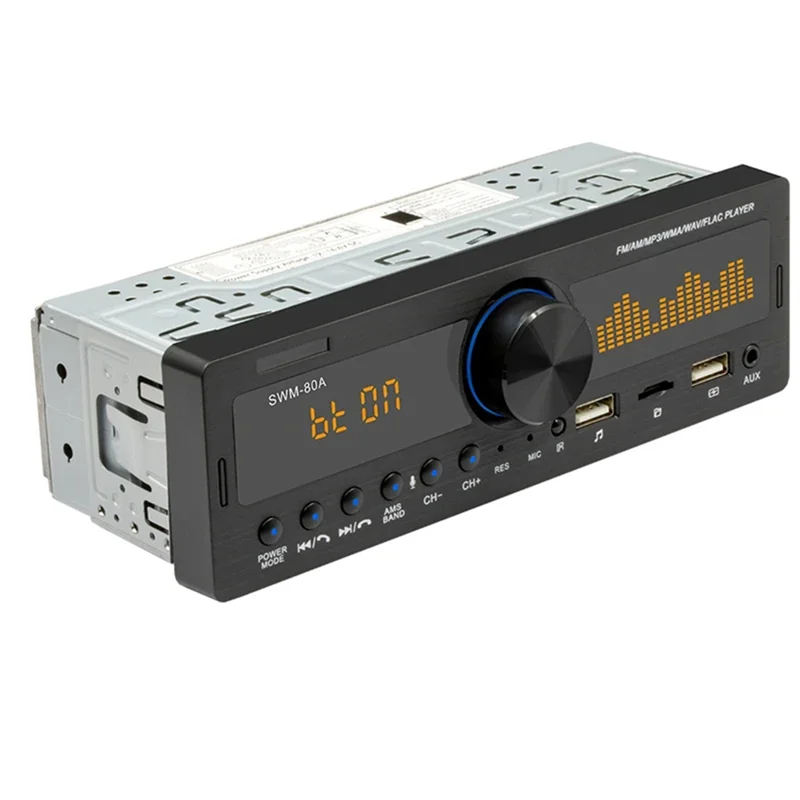 B92B-SWM-80A Car Radio Stereo Audio Bluetooth FM AM MP3 Player SD USB Classic Audio Playe APP Remote Control
