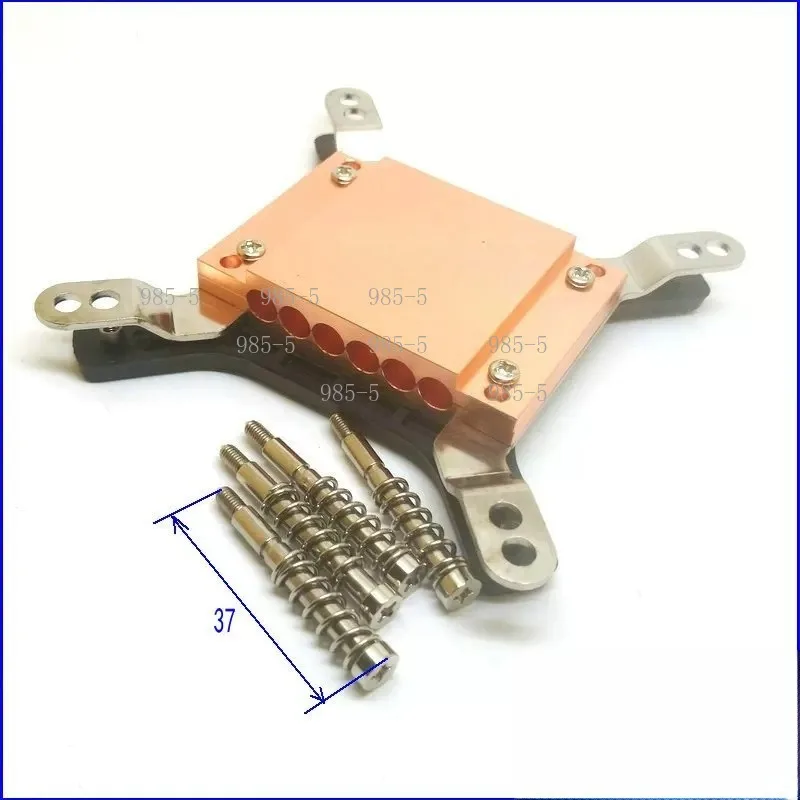 Copper Block for Heat Pipe Clamp Plate 6‑hole Heat Pipe Clamp Plate Can Accommodate 6 6mm Diameter Heat Pipes
