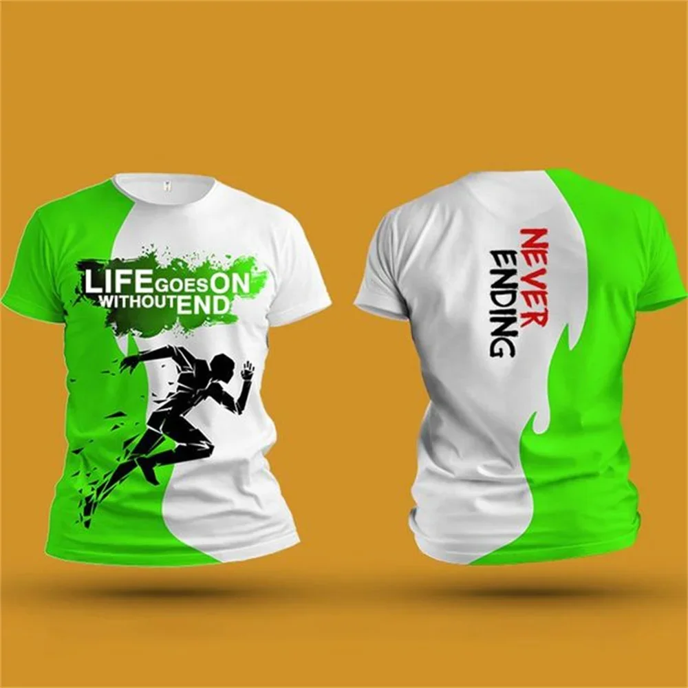Running Sports 3d Printing Summer Unisex Short Sleeve T-Shirt Fitness Sports Outdoor Quick Drying Loose And Comfortable Clothes image 3
