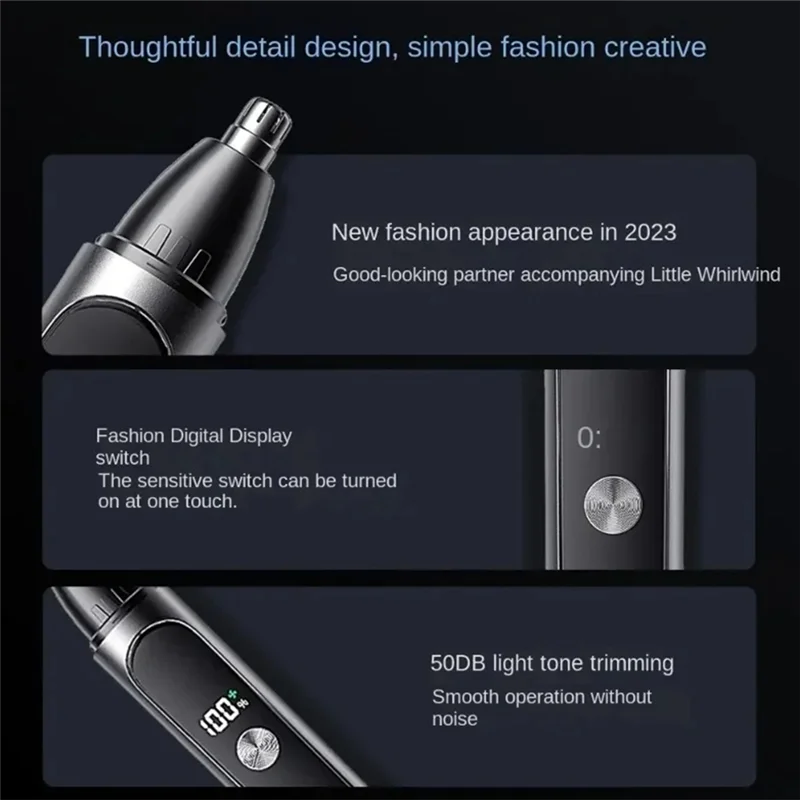 ماكينة تشذيب شعر الأنف الكهربائية المحمولة القابلة لإعادة الشحن B15C منخفضة الضوضاء للرجال والنساء ماكينة قص شعر الأنف