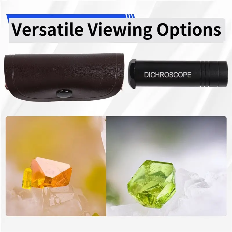 ABVJ-Gemstone Calcite Dichroscope Trichoic Gem Gemstones Gemological Testing 15Mm Diameter Heavy Handheld Gem Spectroscope