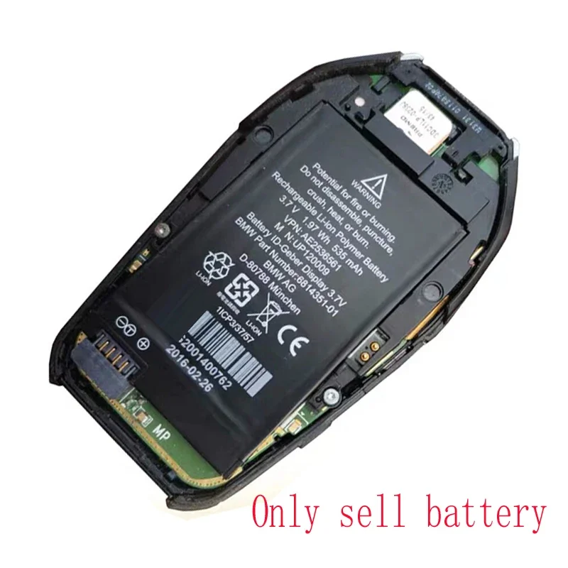 New 3.7V 580mAh 2.14Wh Replacement Battery for BMW X3 X4 X5 X6 X7 530Le 730 740 745 760LI 9442976-01 6814351 1ICP3/37/57 D-80788