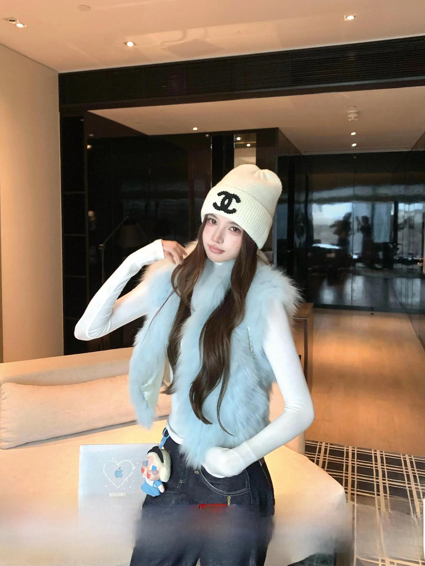 

Женский меховой жилет Okaaay Simplici Sle без рукавов, осенняя модная верхняя одежда, премиум-класс