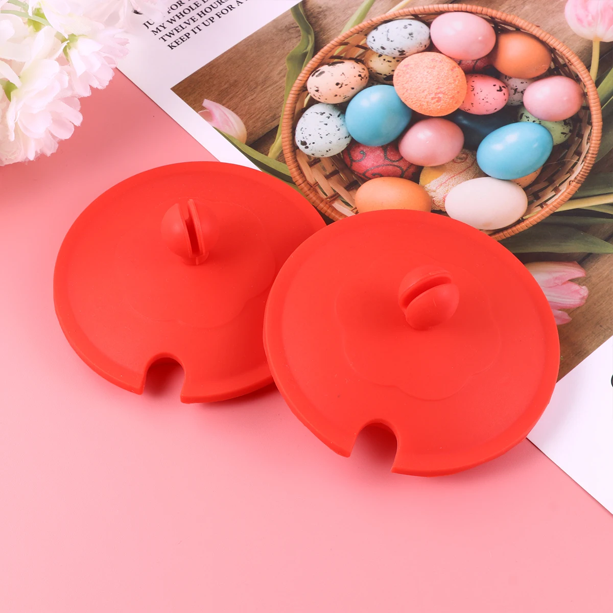 

2PCS Silicone Cup Lids Tumbler Covers Coffee Mug Straw Hole Drink Water Travel Reusable Food Grade Keeps Warm Ceramic Glass
