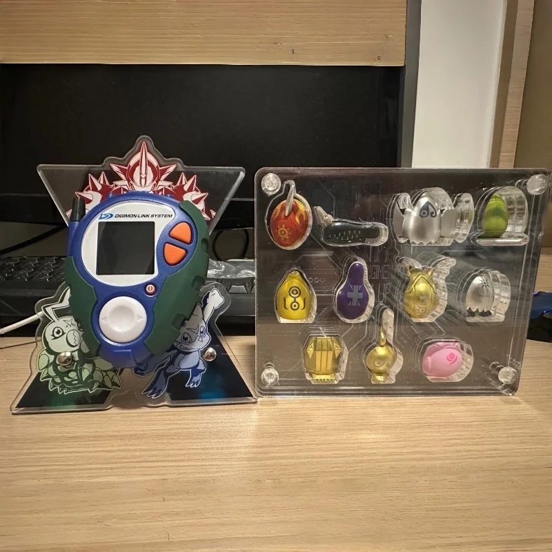 

In Stock 25th Anniversary Color Screen D3 Digivice Mech Dragomon Edition Digital Armor Action Figure Special Display Stand Model