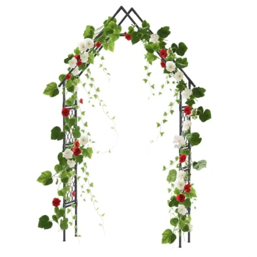 

7.87x3.93Ft Metal Decorative Arbor Trellis for Climbing Plants - Heavy-Duty Weather-Resistant Outdoor Garden Arch, Wedding Arch