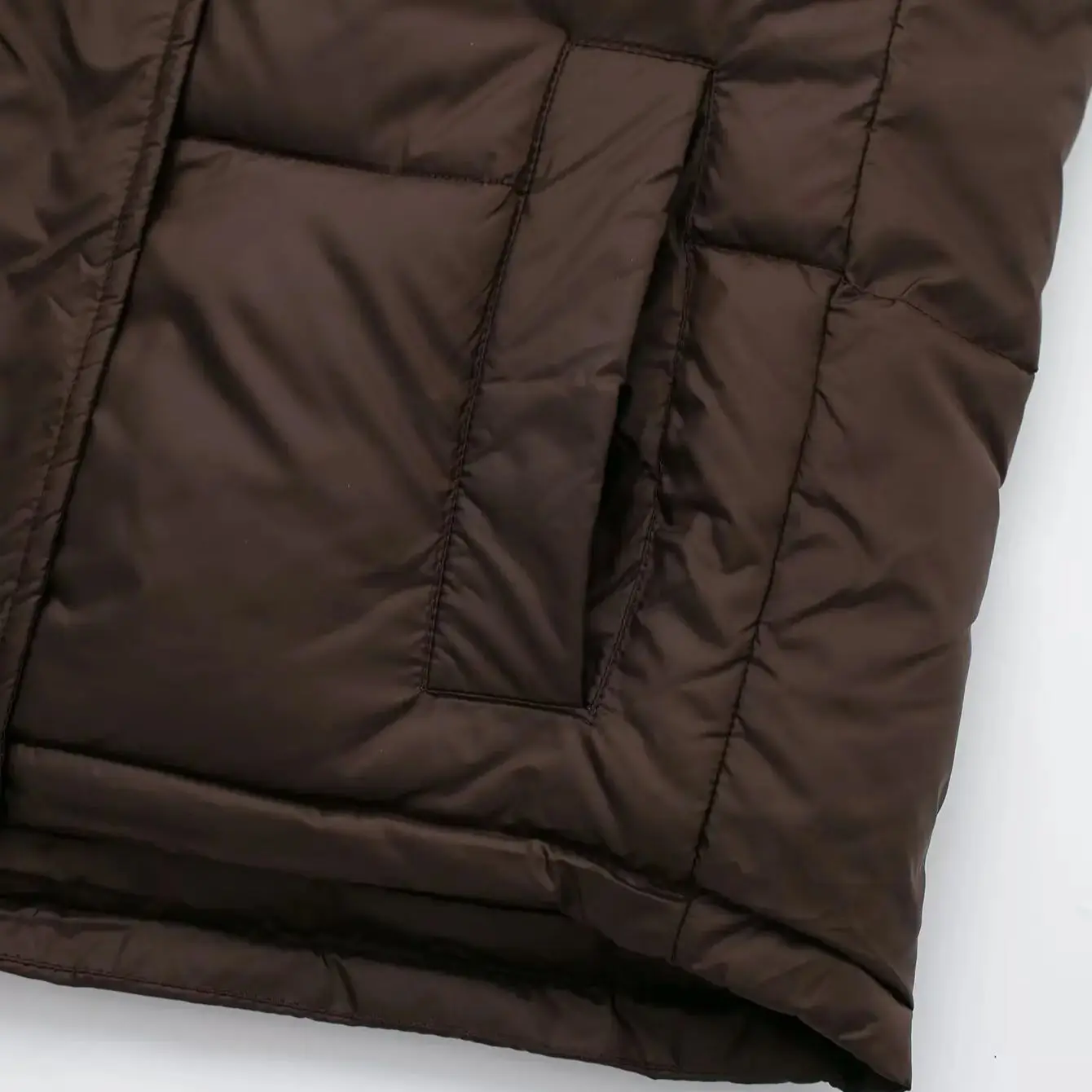 Parka con colletto con cappuccio e maniche nuove da donna invernali caldo gilet corto cappotto gilet femminile soprabito top da donna