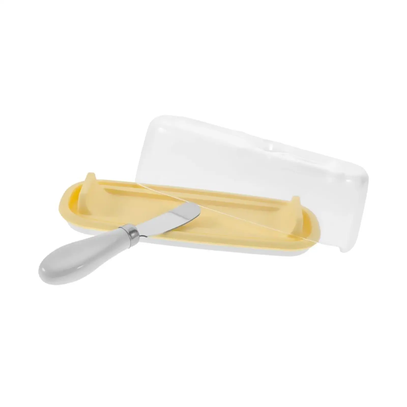 Butter Dish with Lid and Knife Ramps Large Butter Keeper for Cupboard