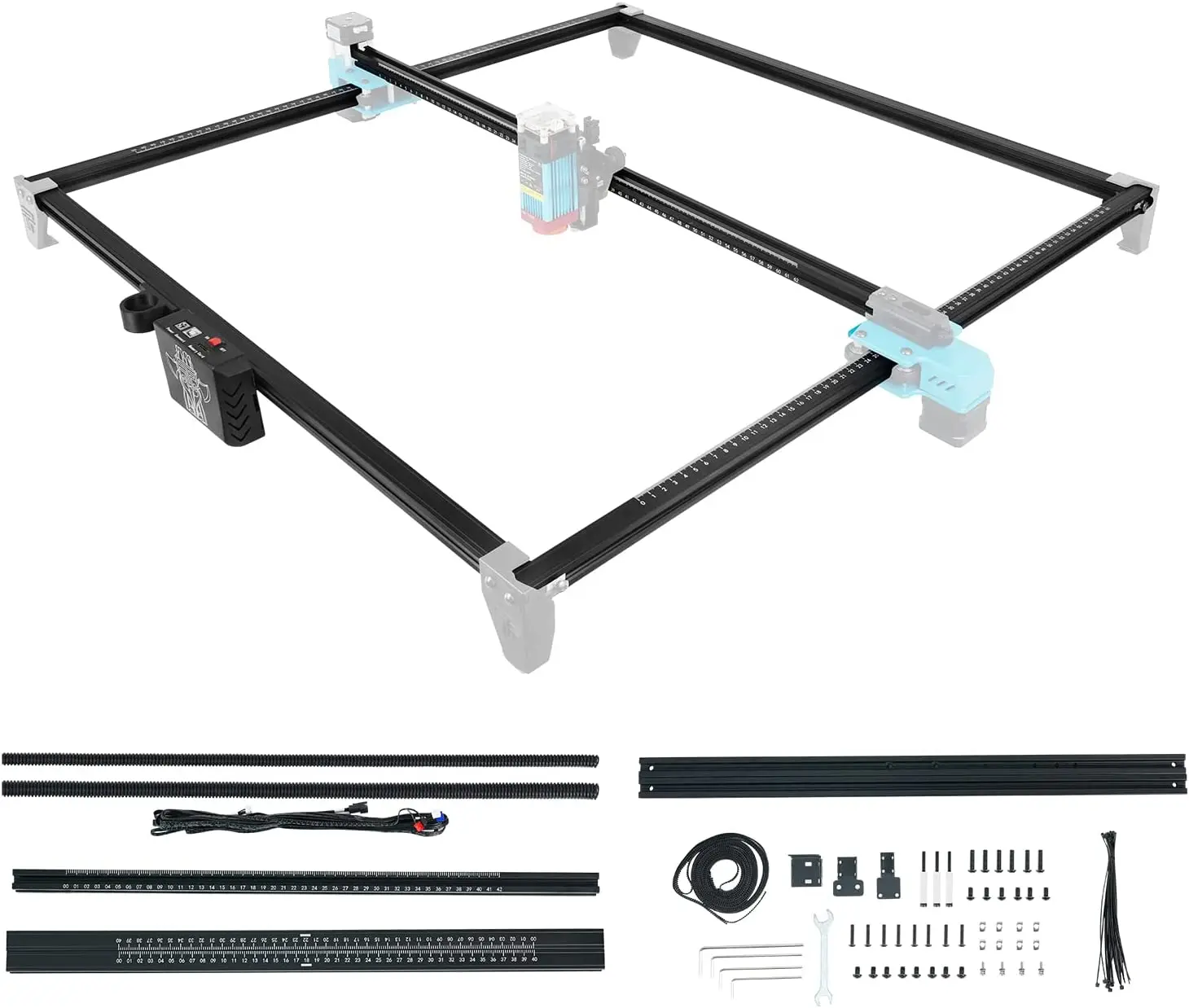 Imagem -03 - Kit de Atualização para Gravação a Laser Expansão do Gravador a Laser Desktop Faça Você Mesmo Moldura de Perfil de Alumínio 400 mm 600 mm para Tts55 Pro Tts10 Pro