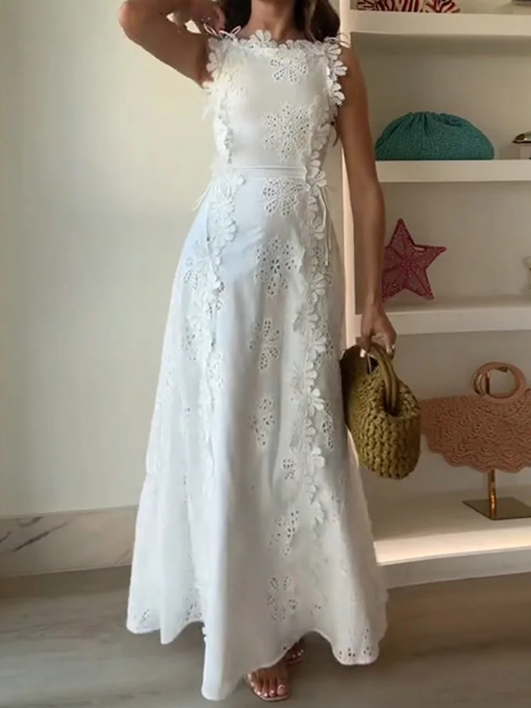 

Новое милое женское вечернее платье с круглым вырезом, женское элегантное летнее длинное платье на шнуровке, клубное женское облегающее платье без рукавов, Vestido