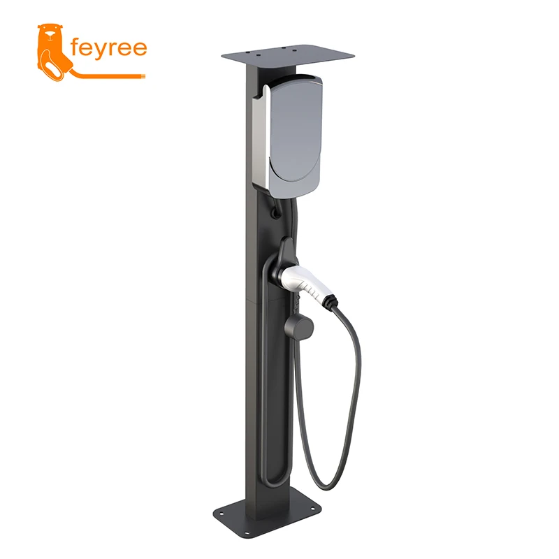 Electric Vehicle Charging Station Pile Post Upright Post Wall Mounted for Wallbox Type1 Type2 Charger