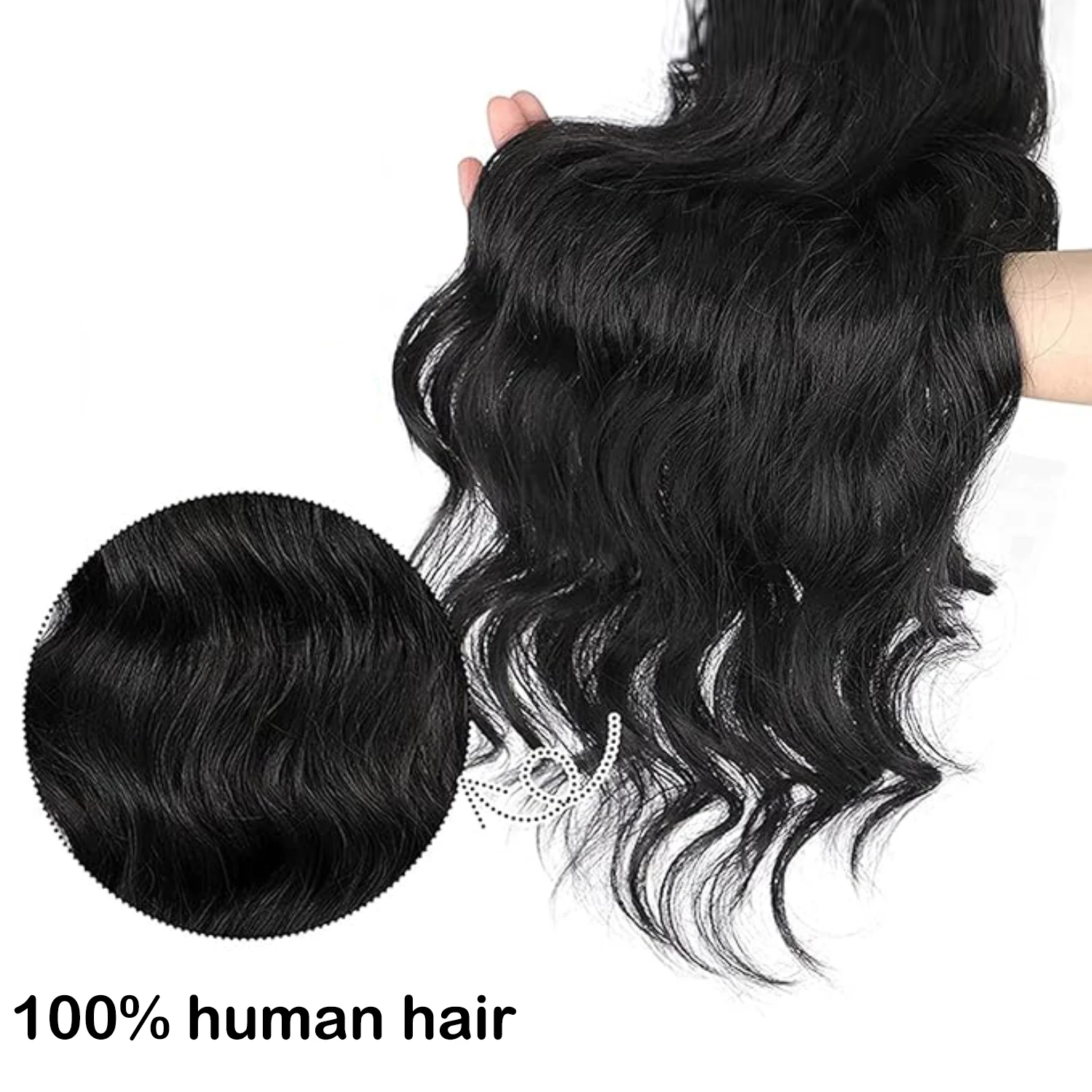 Coda di cavallo brasiliana per capelli umani con onda del corpo avvolgente in pasta magica coda di cavallo colore naturale coda di cavallo brasiliana per capelli Remy per le donne