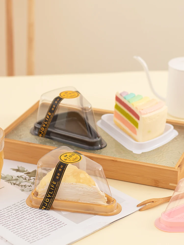 

Прозрачная одноразовая упаковка для порционных тортов, многослойный контейнер для хранения муссовых тортов 6 и 8 дюймов