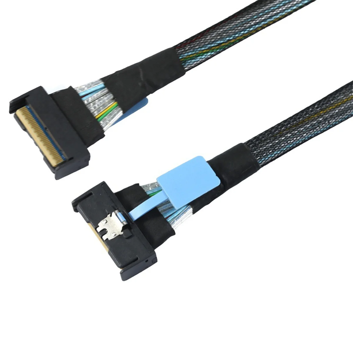 

(A32M) Тонкий кабель-адаптер Slimline SAS MCIO SFF-8654 8I 5.0 PCIE 74pin на MCIO 865 для серверов, высокоскоростной, для передачи данных, PCIE5.0, аксессуары для ПК, 1 м