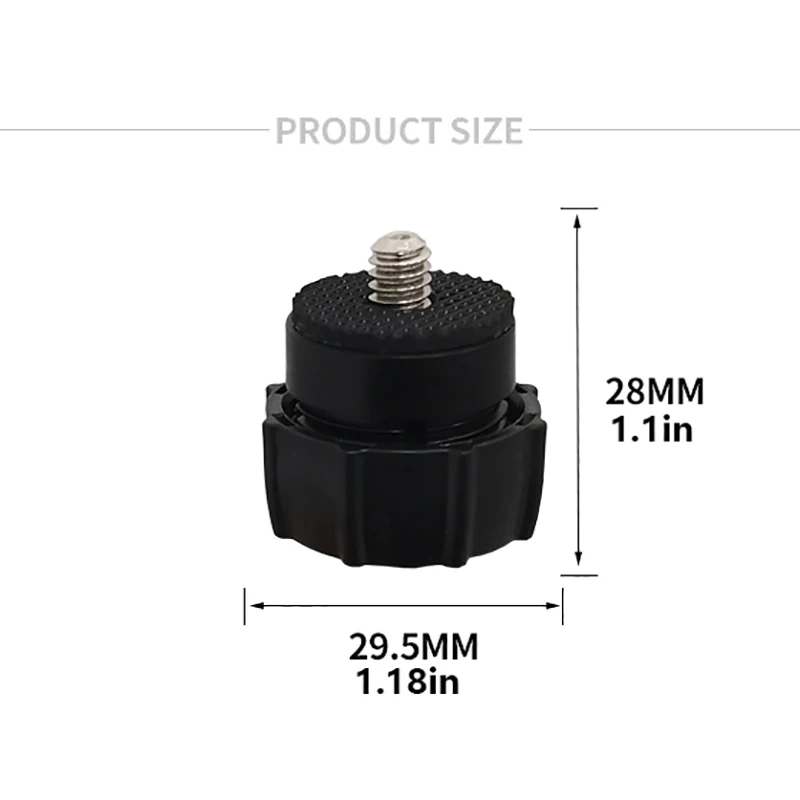 Universal 1/4 Screw To 17MM Ball Head Mount Adapter Plastic Joint For Phone Camera Car Tripods Monitors GPS Bracket